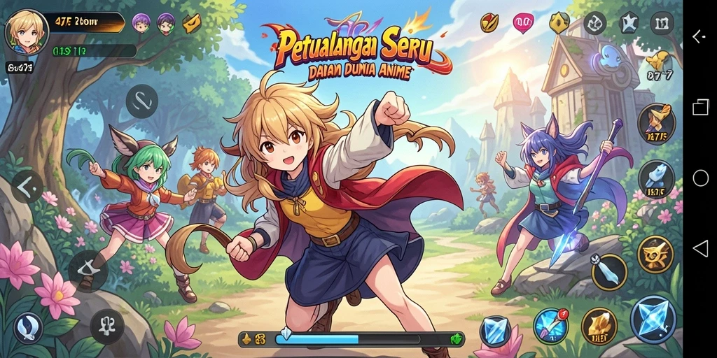 Tangkapan layar 47F menunjukkan aksi seru dalam dunia anime yang menakjubkan.
