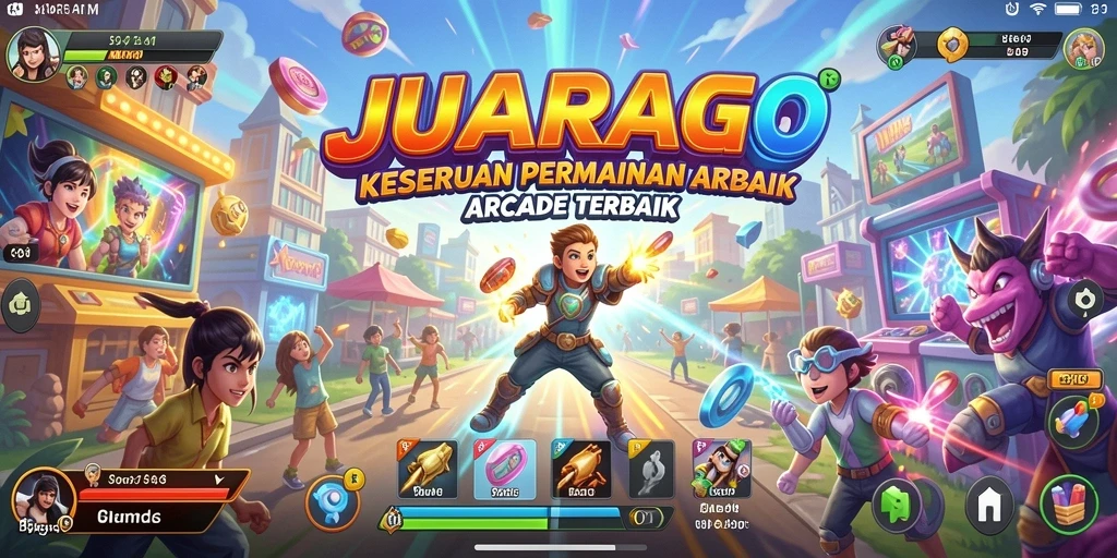 Screenshot JUARAGO menampilkan aksi seru dalam permainan Arcade.
