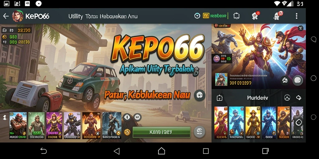 Tampilan antarmuka pengguna KEPO66 yang modern dan intuitif.