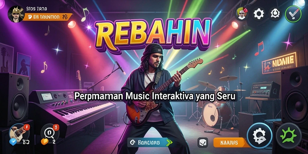 Tampilan gameplay seru yang menampilkan tantangan musik.